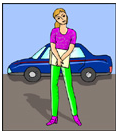 Teresa ran out of gas. Teresa ran out of gas.