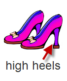 high heels