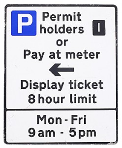 You can park here from 9 until 5